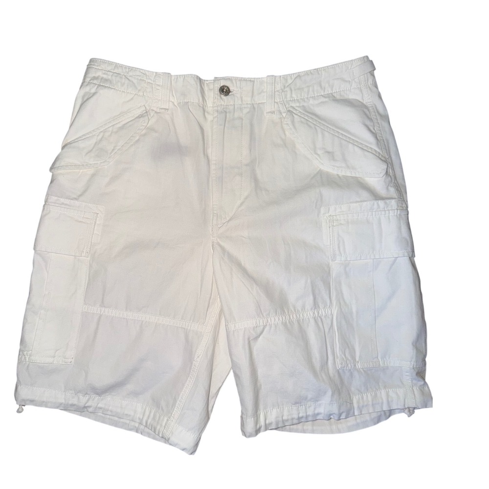 Polo Ralph Lauren Mens White Relaxed Fit 10 Inseam Cargo Shorts NWT 34
